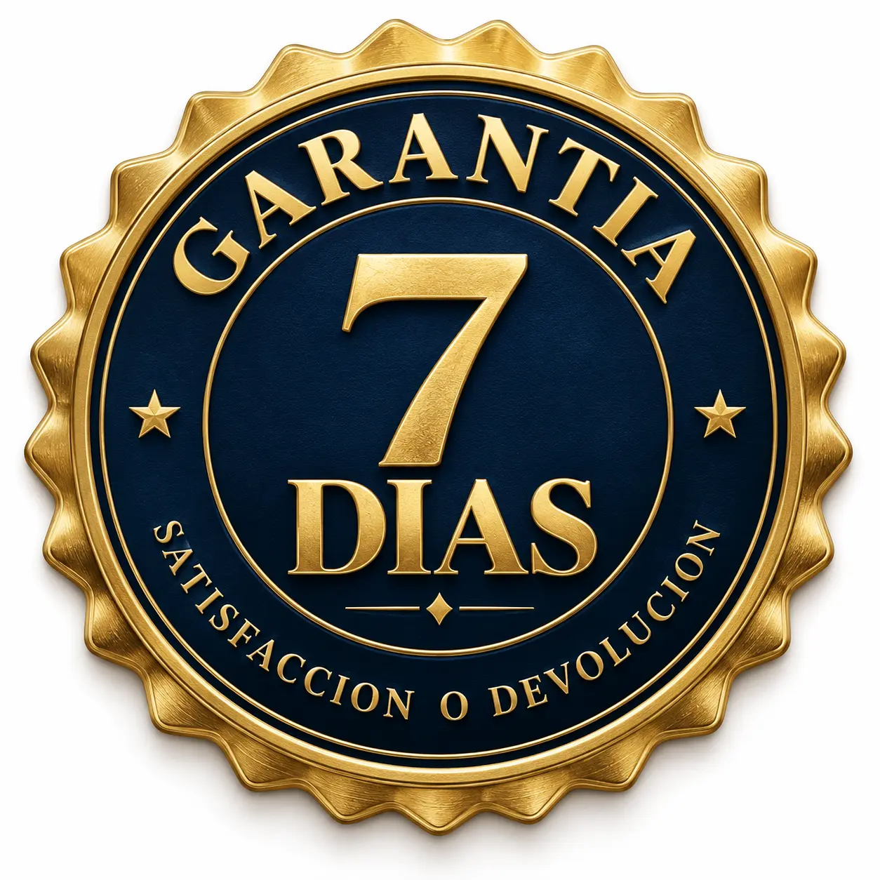 Sello de garantía de 7 días: satisfacción o devolución
